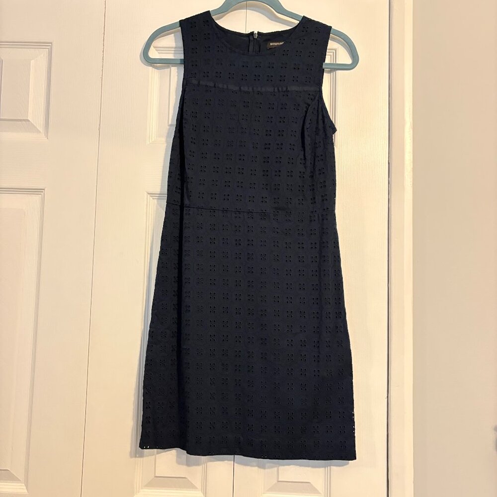 Lace Sleeveless Dress Navy Size 2